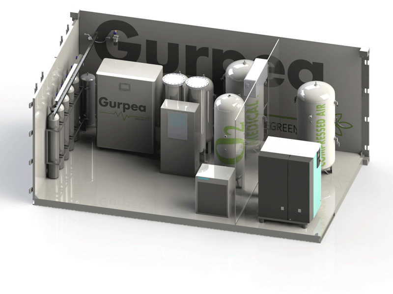 Contenedor Planta generación de gases. Gurpea Green Tech.